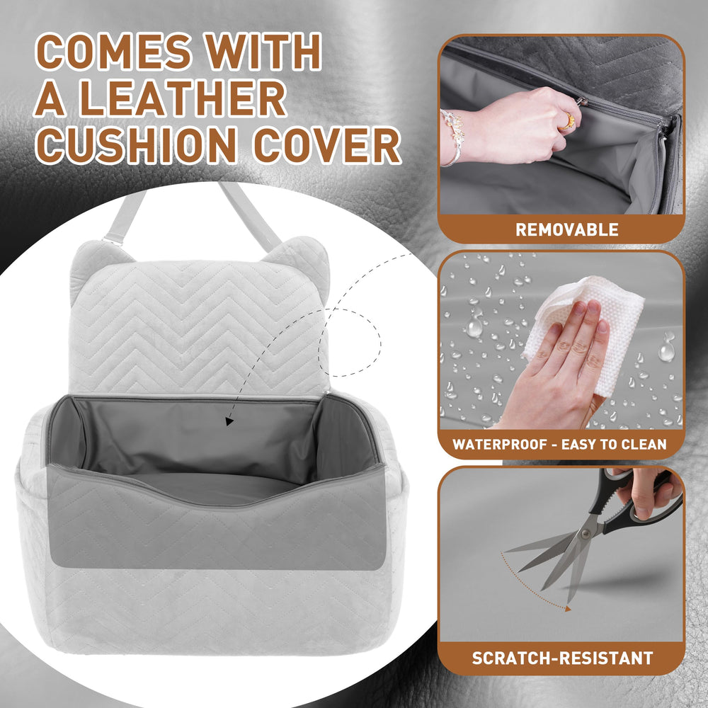 Anywish asiento perro: cobertura impermeable PU protege la tapicería y facilita la limpieza