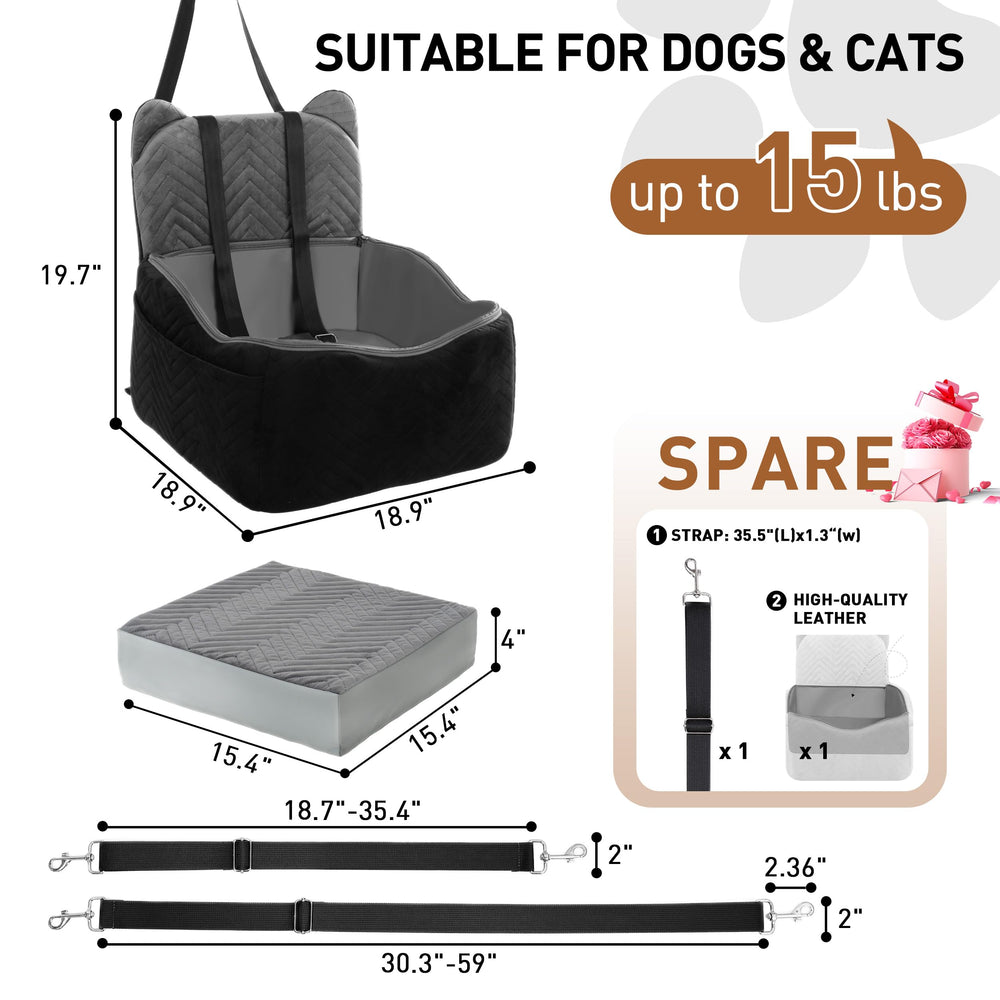 Anywish asiento perro: espuma de memoria ofrece confort durante el viaje