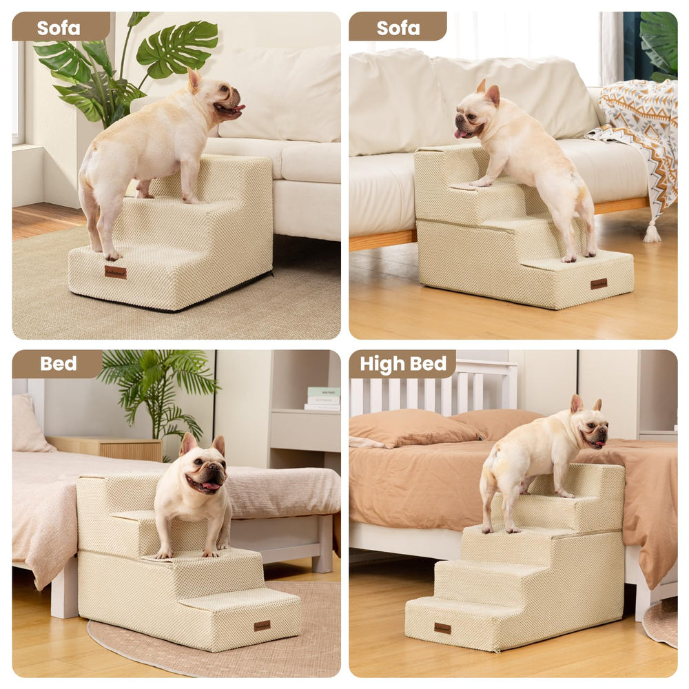 Aodisman escaleras para mascotas pequeñas, diseño estable evita resbalones