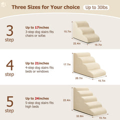 Aodisman escalones para perro en cama, tres alturas para muebles distintos