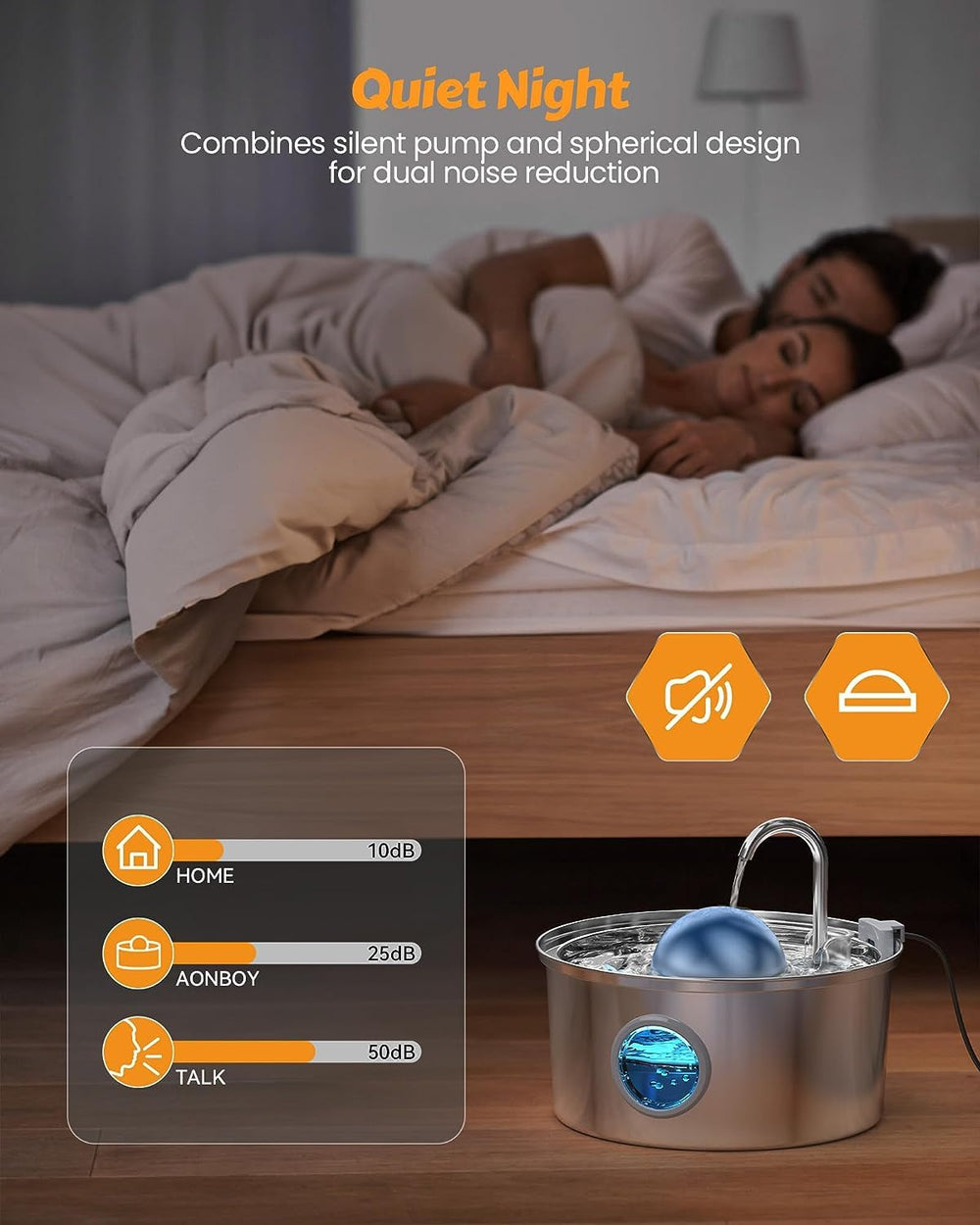 Bebedero AONBOY con filtración múltiple para agua más limpia