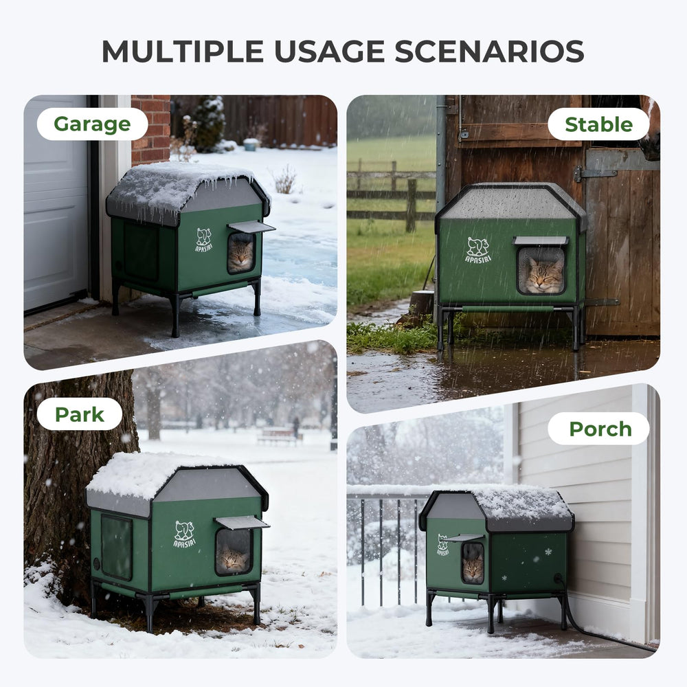 Apasiri, casa gatos exterior para diferentes animales pequeños, adaptable a mascotas pequeñas.