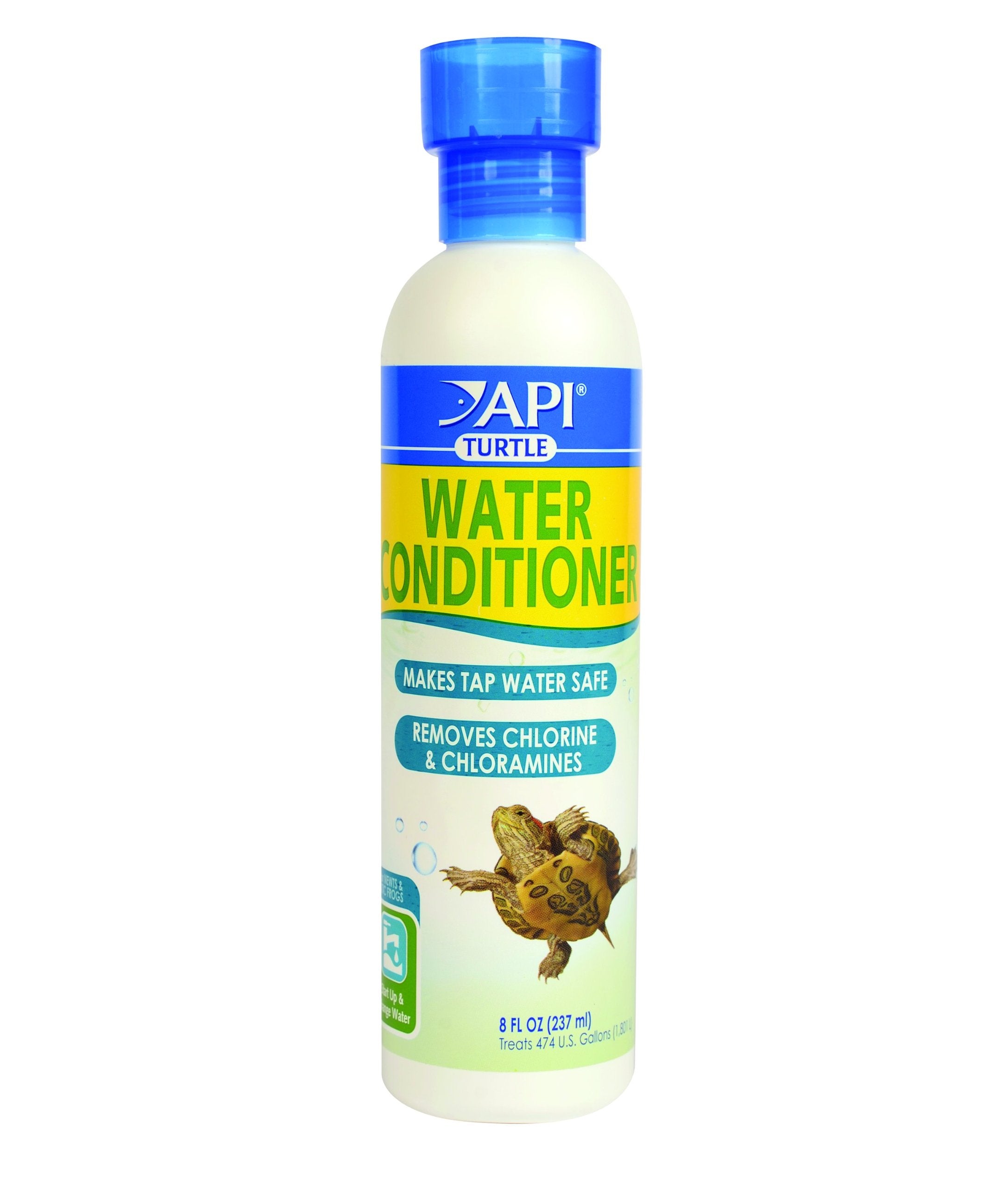 API Acondicionador de Agua para Tortugas: botella lista para acondicionar agua segura.