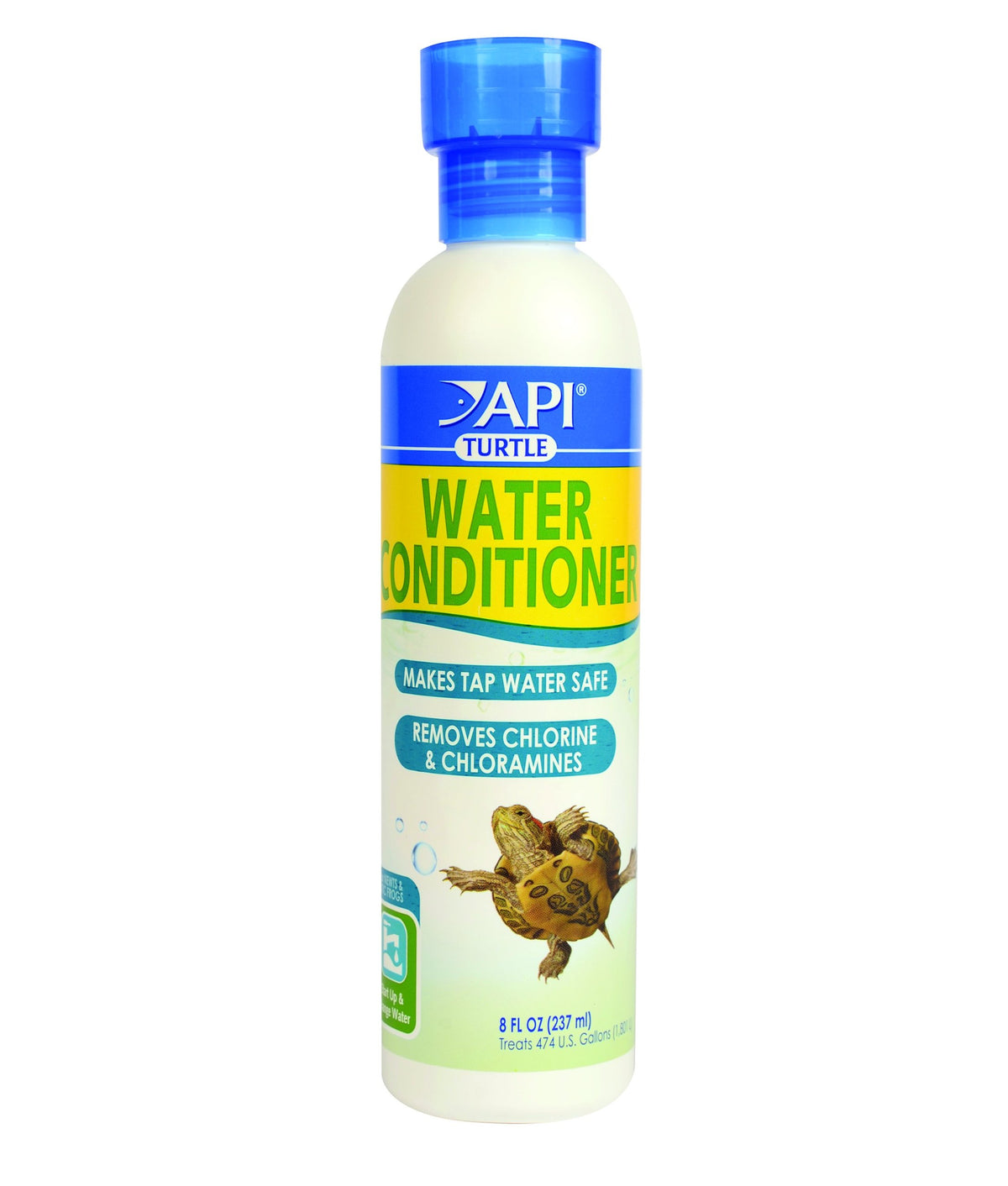 API Acondicionador de Agua para Tortugas: botella lista para acondicionar agua segura.