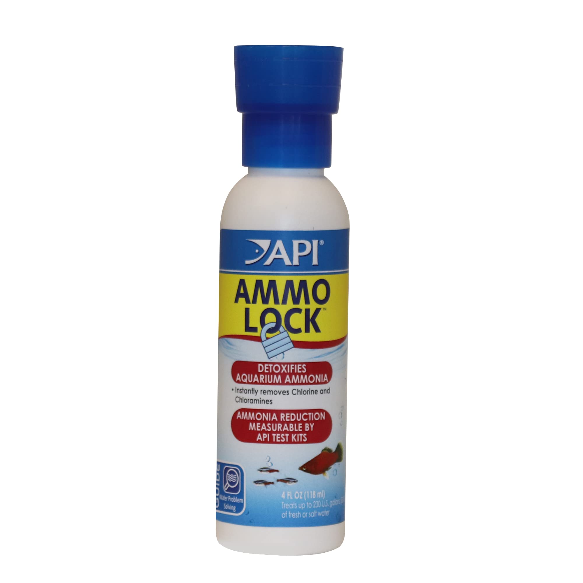 Botella API AMMO-LOCK de 4 oz para detoxificar amoníaco en acuarios