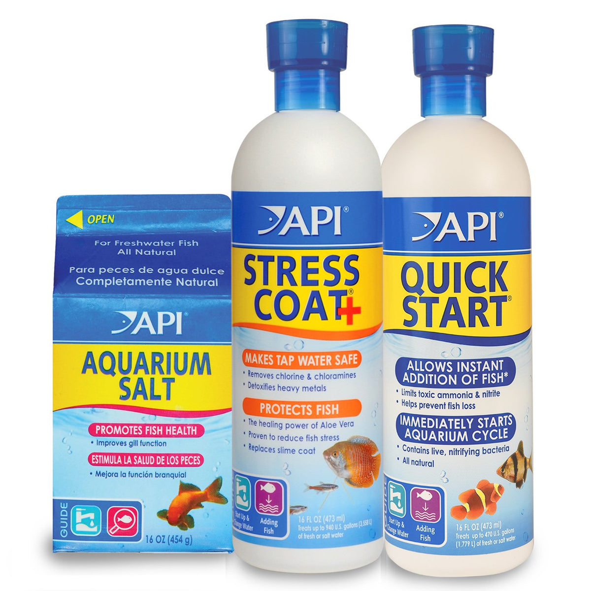 API inicio rápido 16oz facilita la entrada de peces al acuario