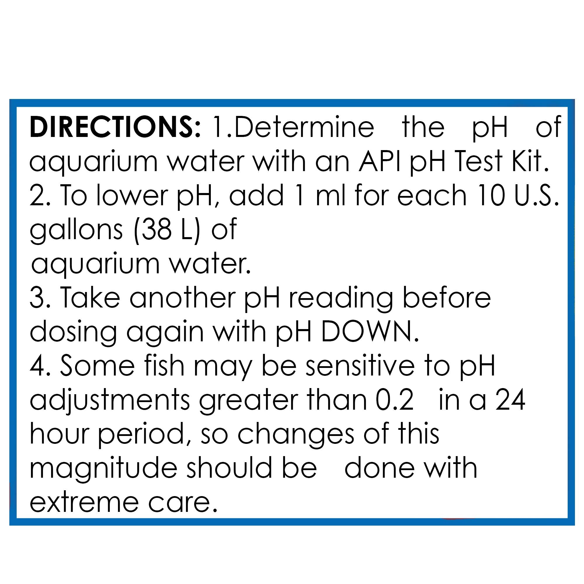 API pH DOWN: adecuado para peces tropicales al ajustar el pH del agua