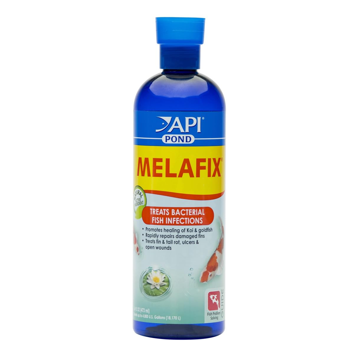API POND MELAFIX bote-16oz: apoyo para heridas en peces de estanque.