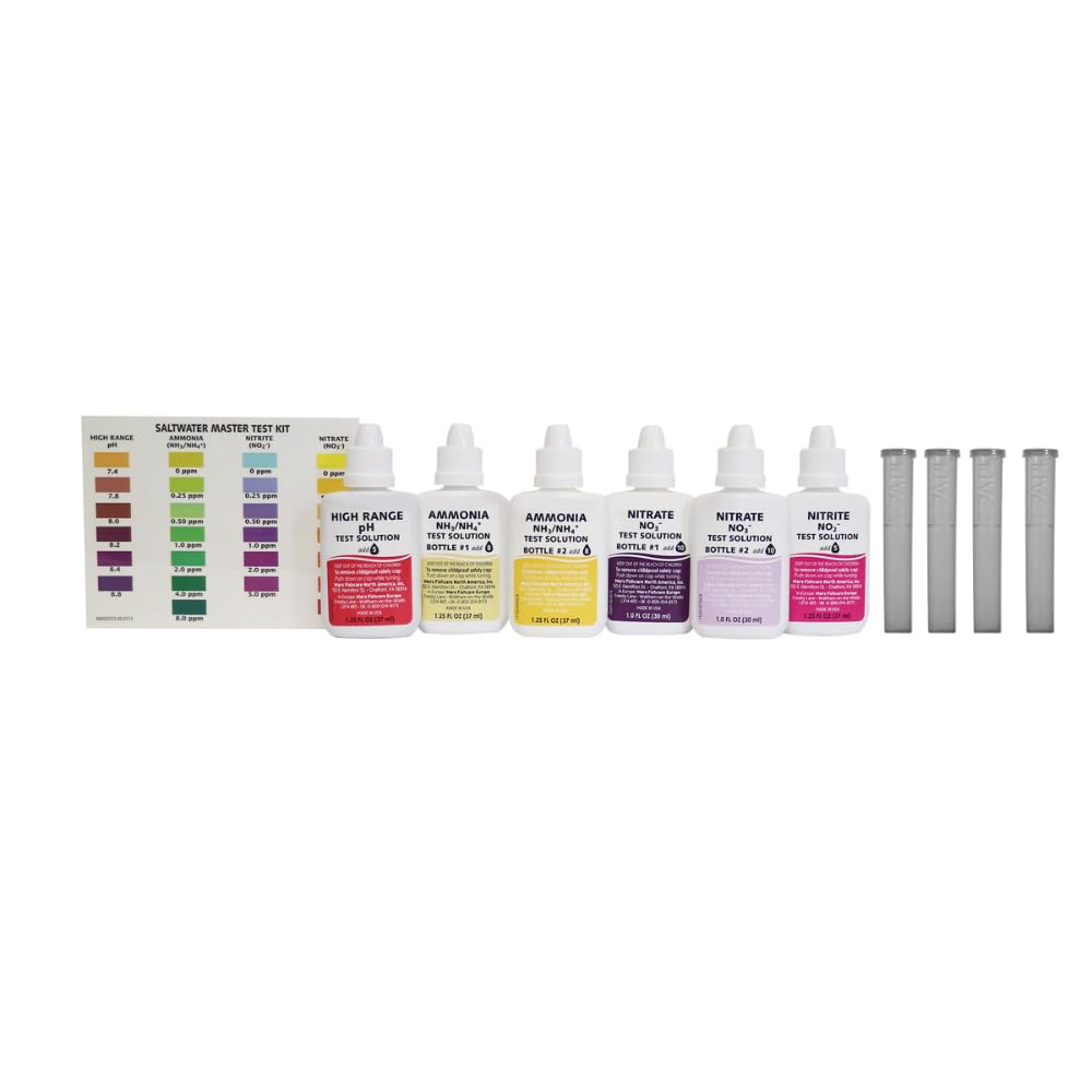 API Saltwater Master Test Kit tarjeta de colores para lectura precisa.