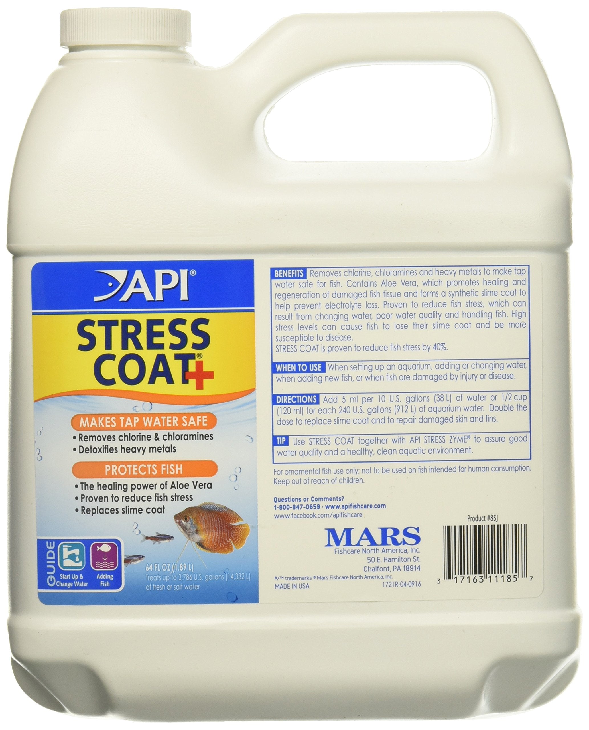 API Stress Coat, vertido de botella para reducir el estrés de los peces al cambiar el agua