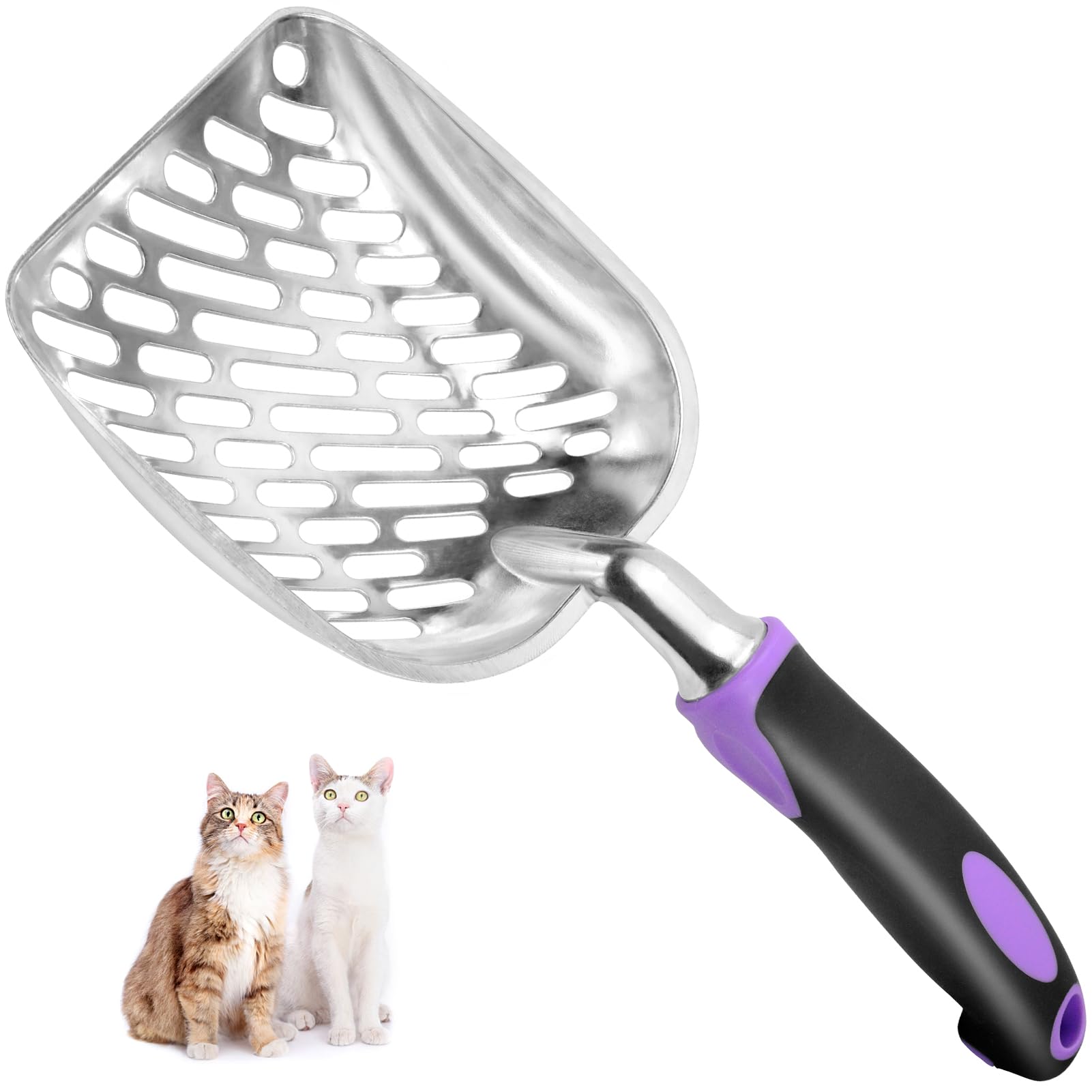 Cuchara de arena Apidgrowth con mango largo para limpieza diaria de la caja del gato.