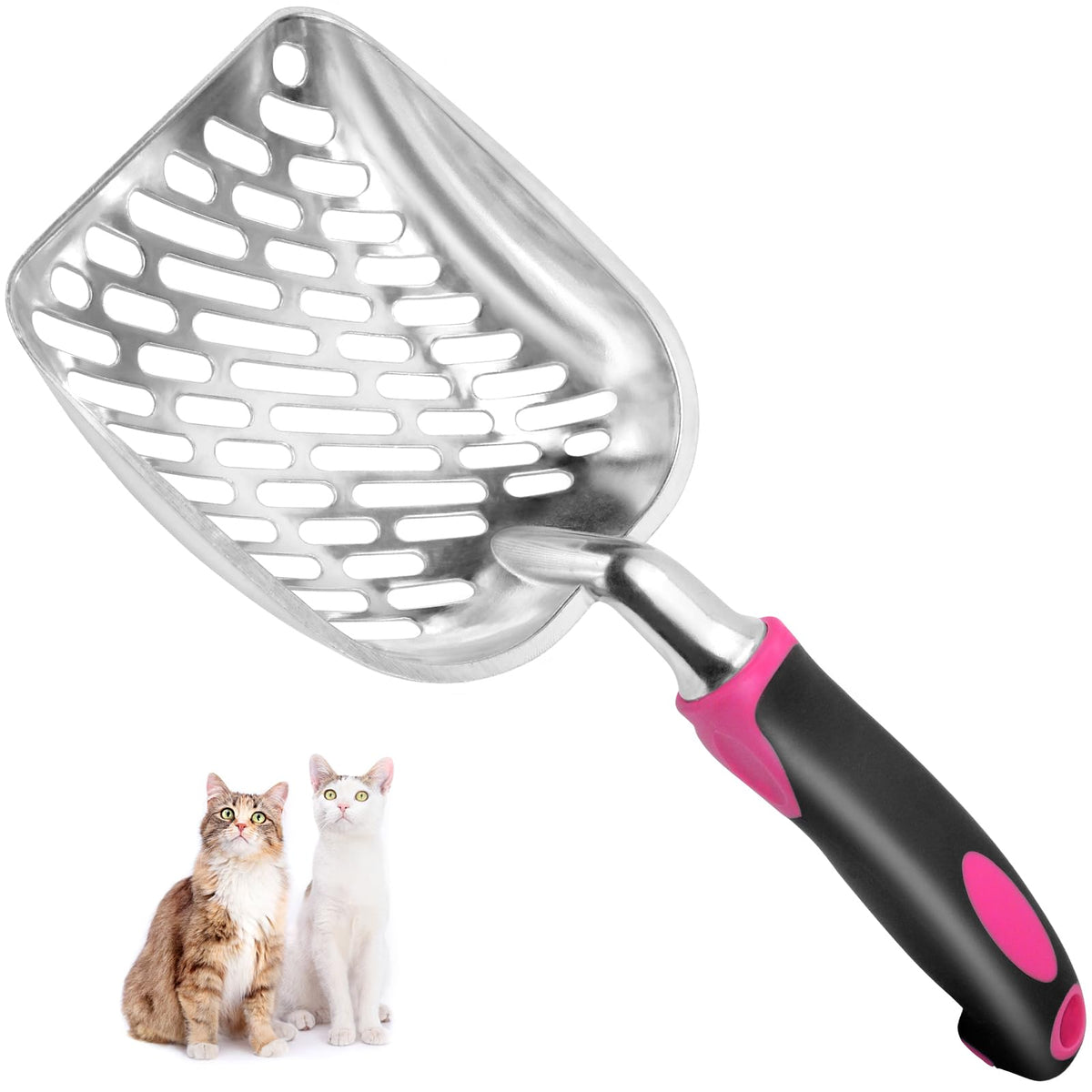 Pala Apidgrowth para arena de gato con mango largo facilita la limpieza