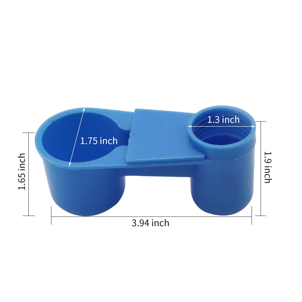 Paquete de 12 bebederos automáticos APlayfulBee en azul, embalaje incluido.