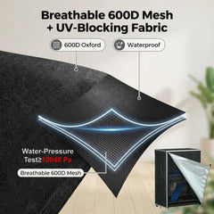 Funda APOLAI 7 con malla de ventilación para jaula, mejora la circulación.