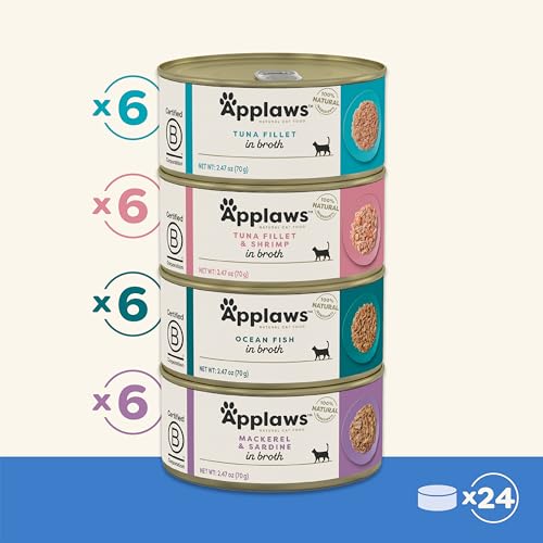 Applaws filete de atún con gambas en lata, textura variada para despertar interés.