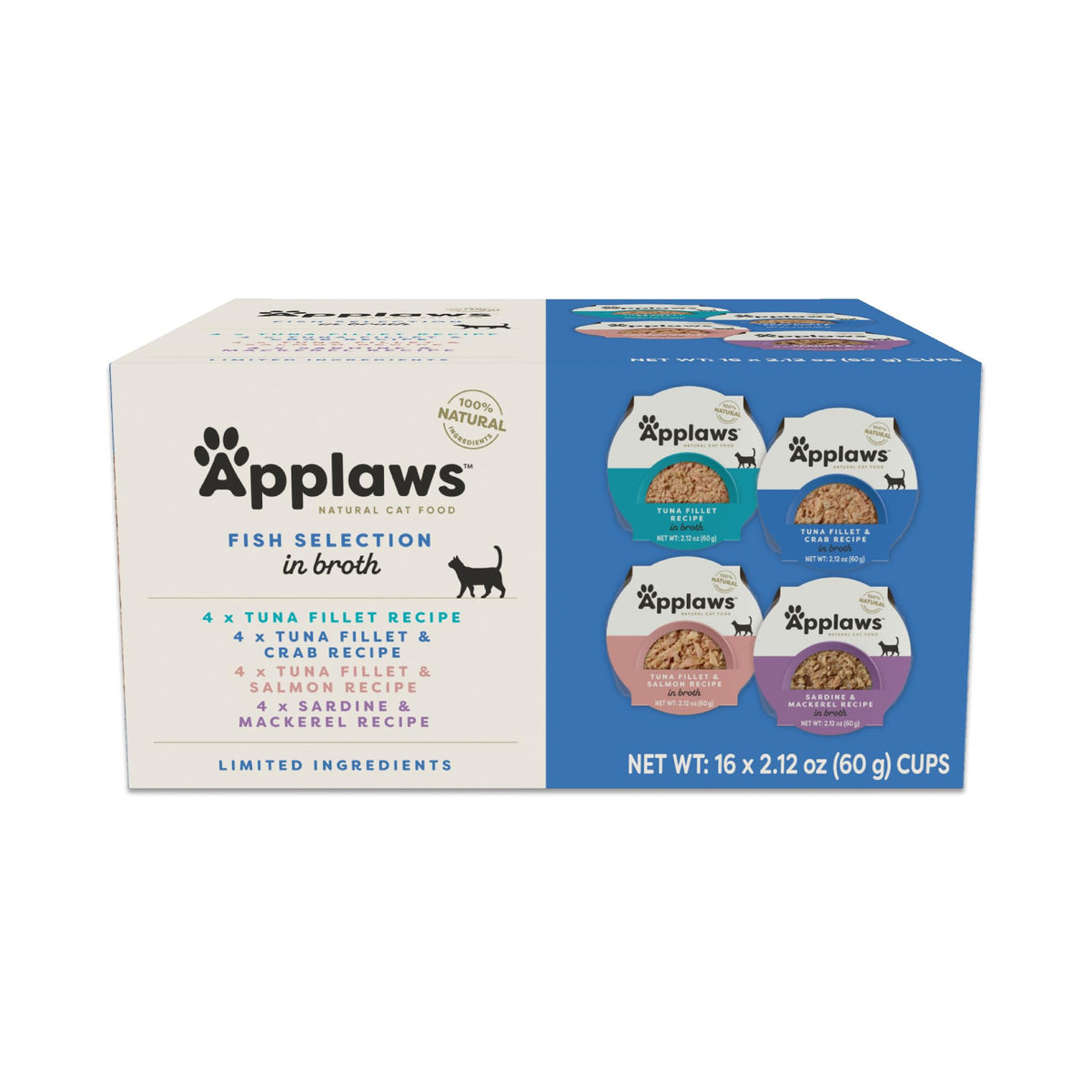 Applaws Gato: comida húmeda de atún en caldo, proteína real para felinos.