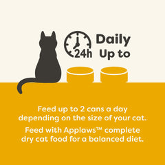 Applaws: lata con pollo y salmón, textura jugosa para gatos curiosos.