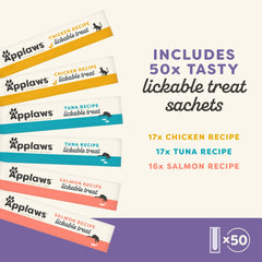 Applaws Lickable Gato Puré Atún en sobre, recompensa rica en proteína.