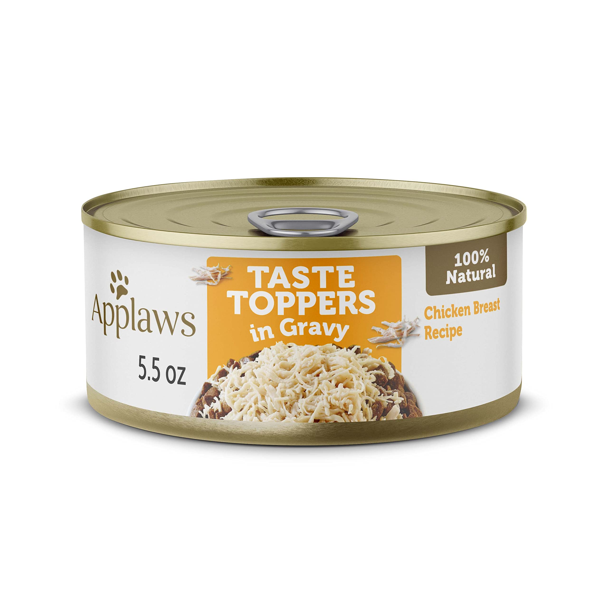 Applaws Taste Toppers lata con salsa de pollo, ideal para complementar la comida del perro