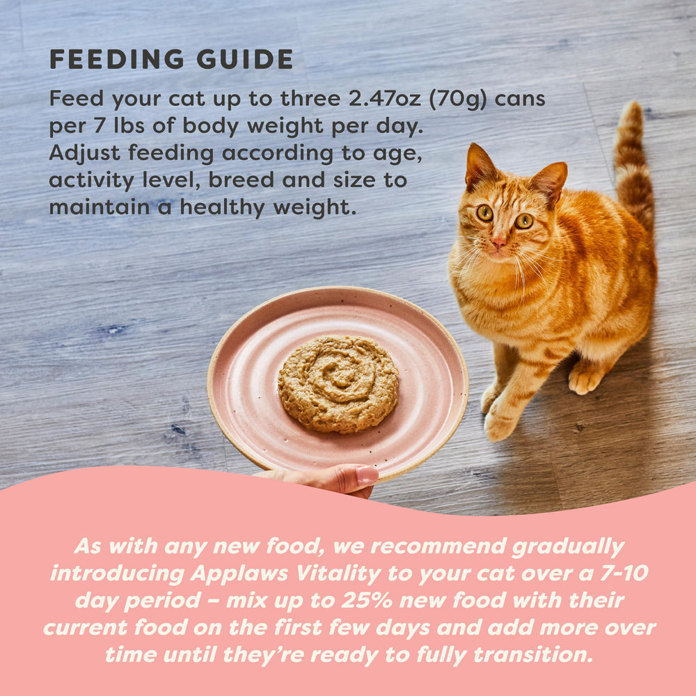 Applaws Vitality Paté, snack complementario para gatos, premio entre comidas