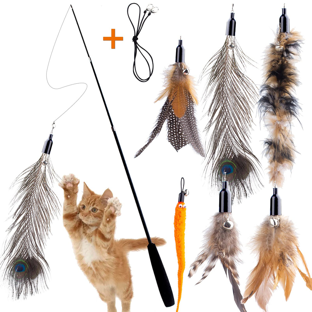 APSUAE varita retráctil extendida para juego interactivo con tu gato