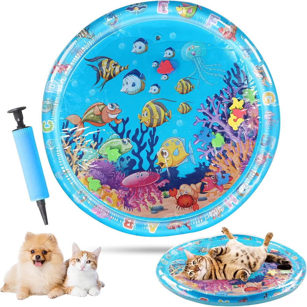Aqua Cats: alfombra de agua con peces flotantes para estimular la persecución y el juego