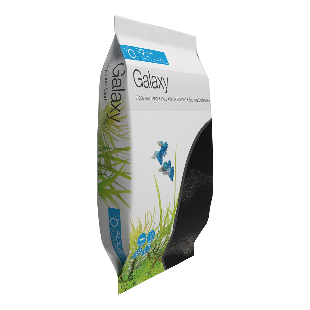 Aqua Natural Galaxy Sable Noir, reflets scintillants, parfait pour créer un contraste dans votre aquarium.
