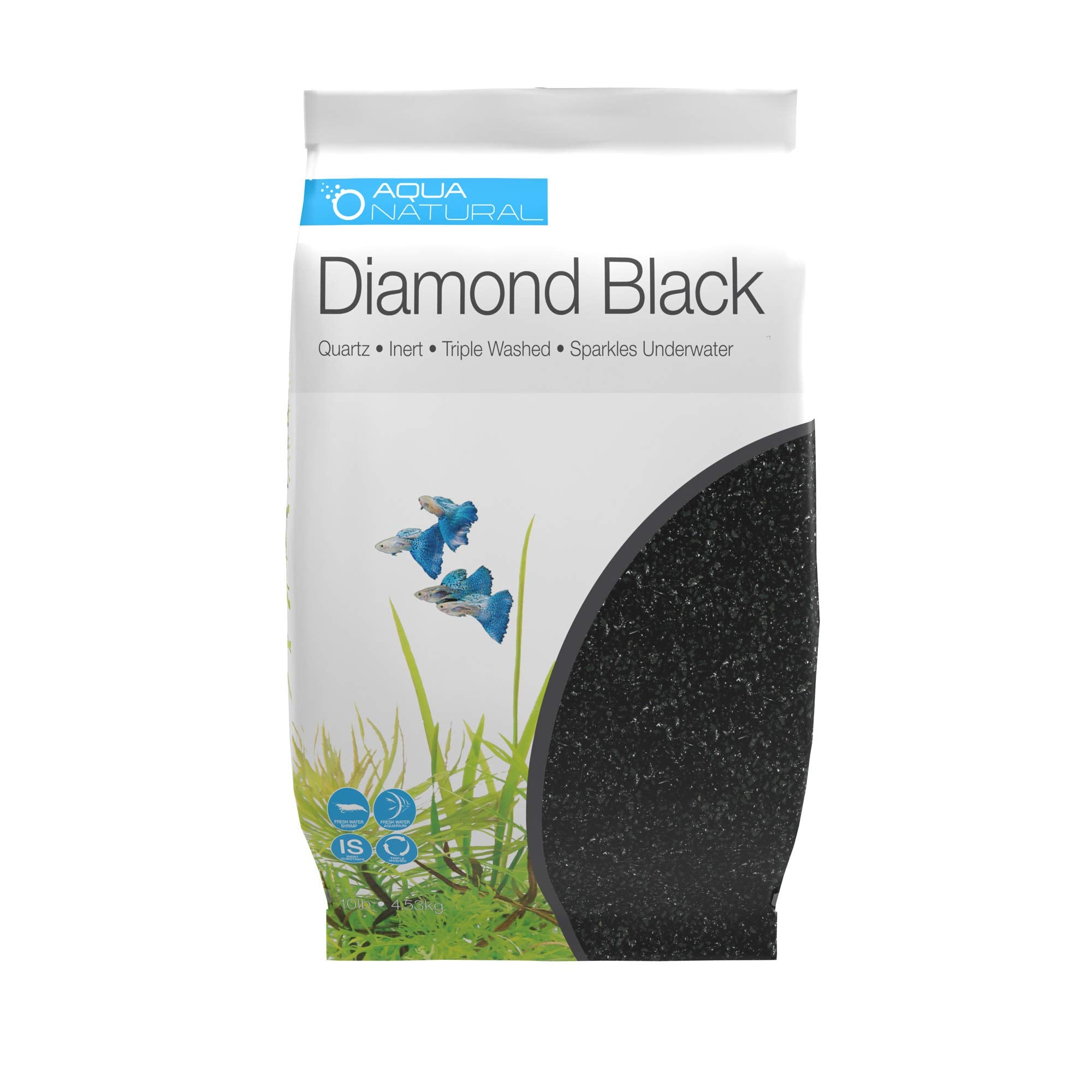 Aqua Natural Diamant Noir gravier noir 1-2mm avec grande surface bénéfique