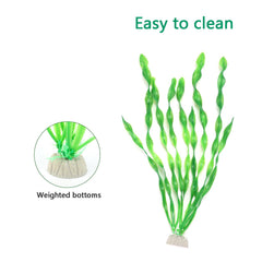 Aquaneat plantas artificiales para acuario 11,75 pulgadas, crean refugios naturales para peces.