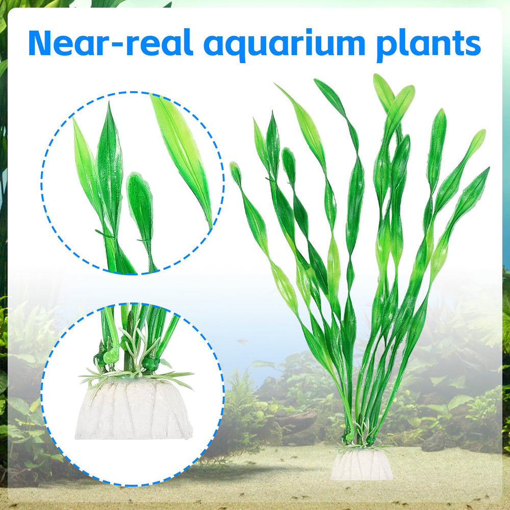 AQUANEAT planta artificial para acuario con hojas detalladas y realistas