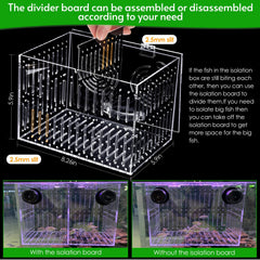 Caja magnética de Aquarium Choice fijada lateralmente para aclimatación controlada.