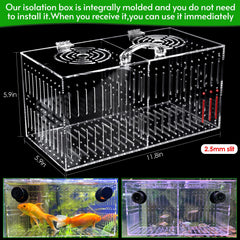 Aquarium Choice, divisor de aislamiento removible, ofrece flexibilidad para cuarentena.