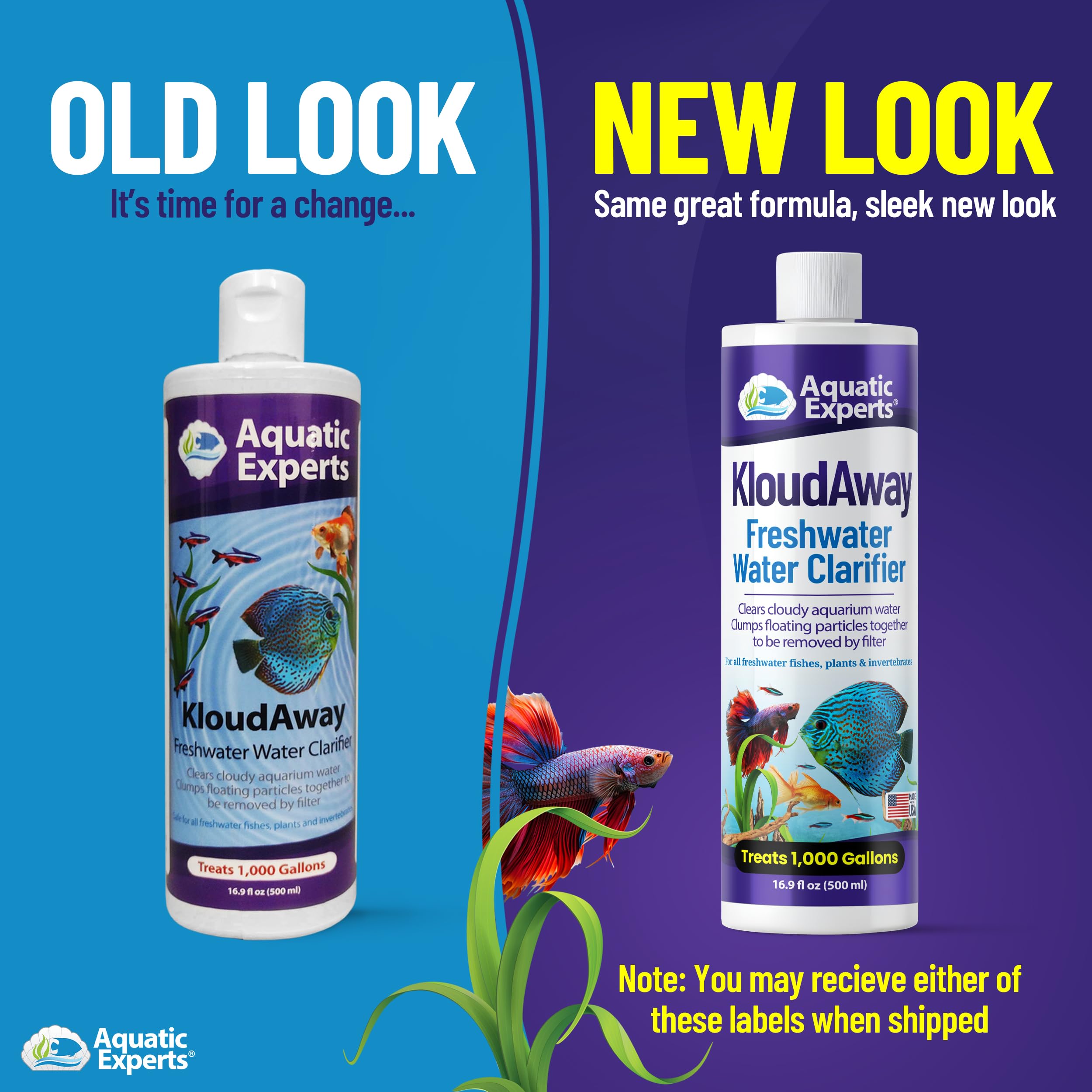 Presentación de 500 ml KloudAway para acuario