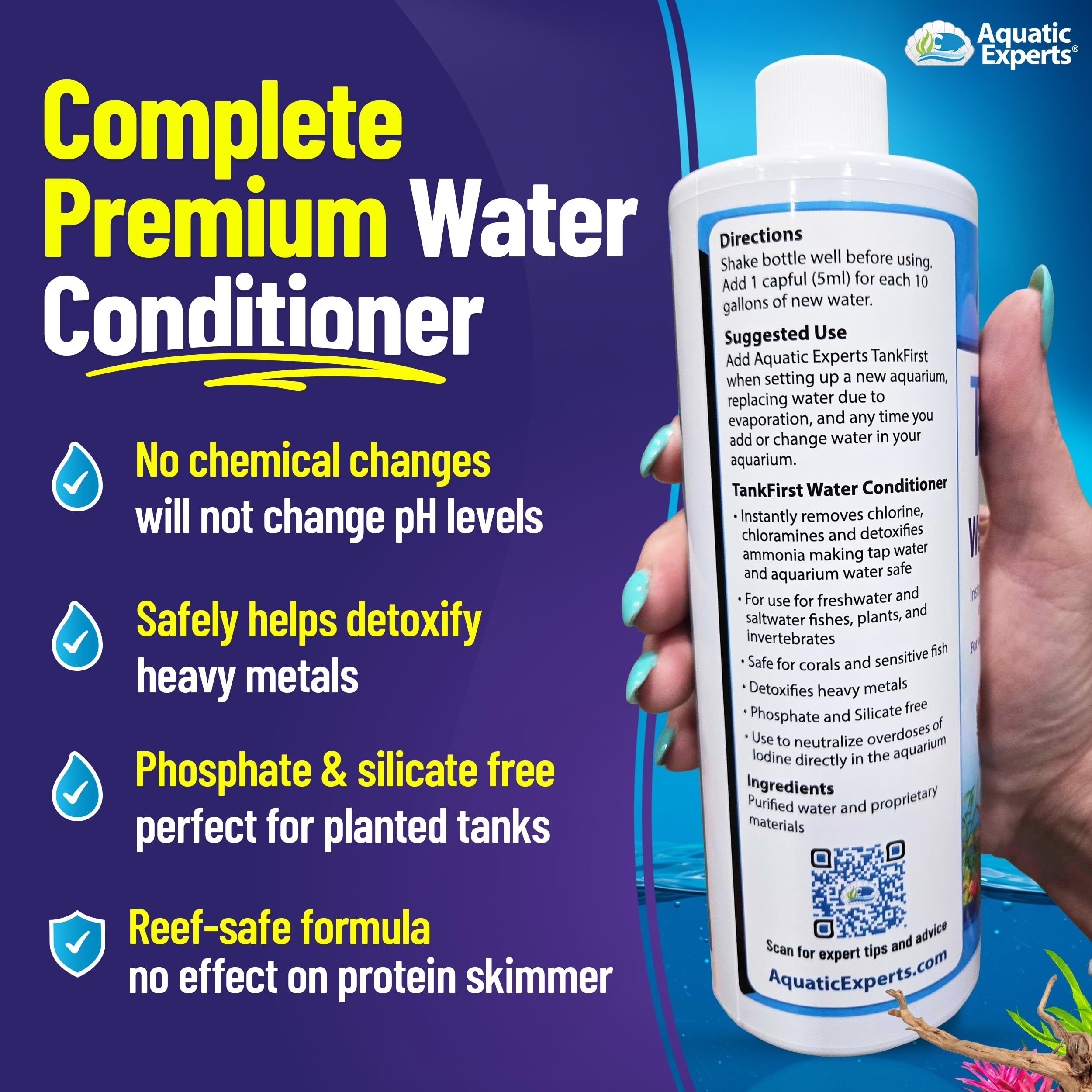 TankFirst de Aquatic Experts, descloración sin olor para acuario