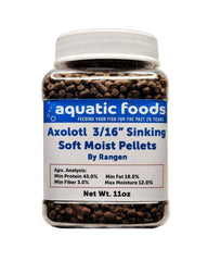 Aquatic Foods Inc. Axolotl: pellets suaves que hunden lentamente para axolotles y peces de fondo.