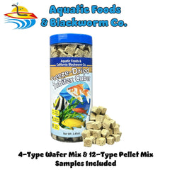 Aquatic Foods Inc. mezcla de pellets 12 tipos: variedad para alimentación diaria.