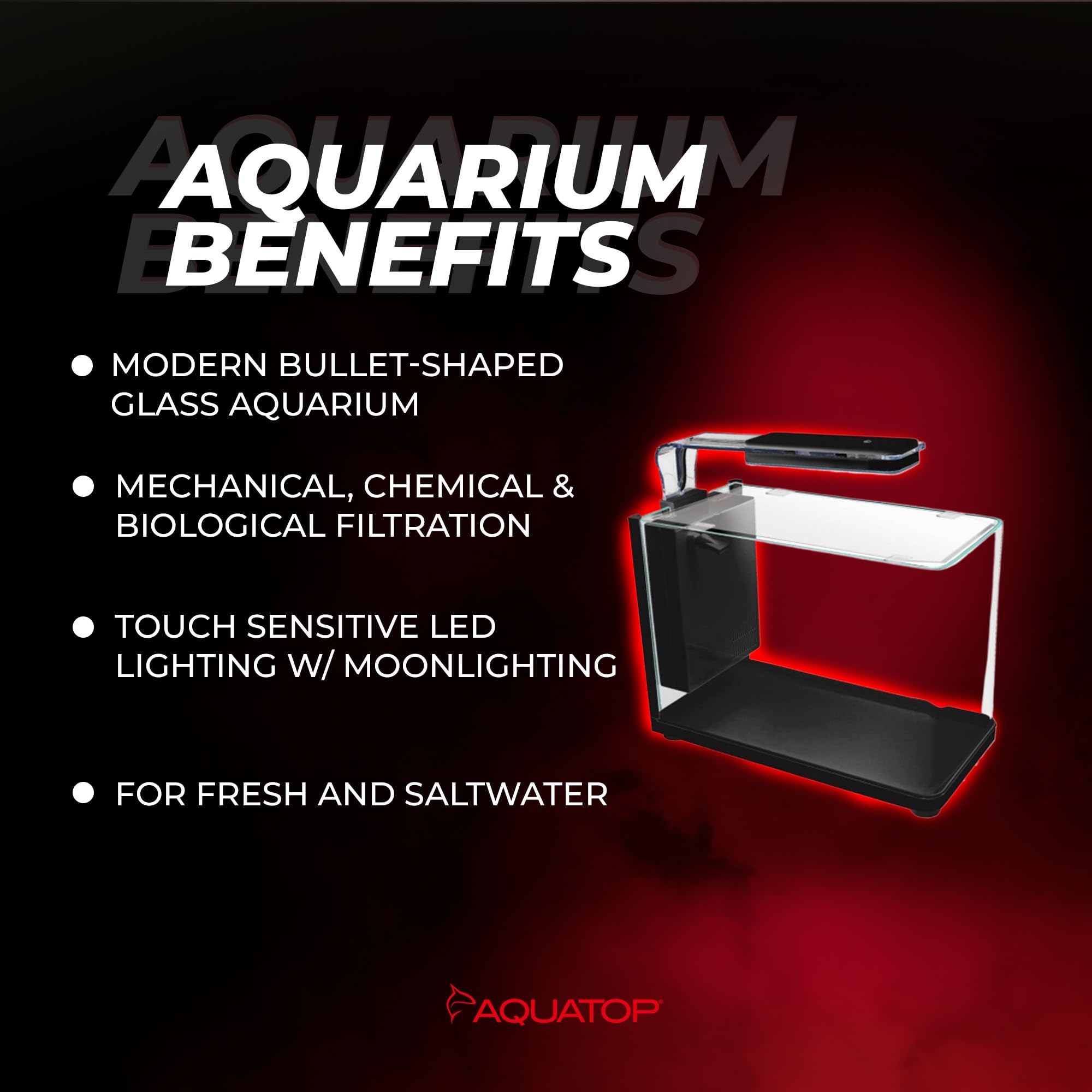 Aquatop Pisces luz LED táctil, iluminación ajustable para realzar colores
