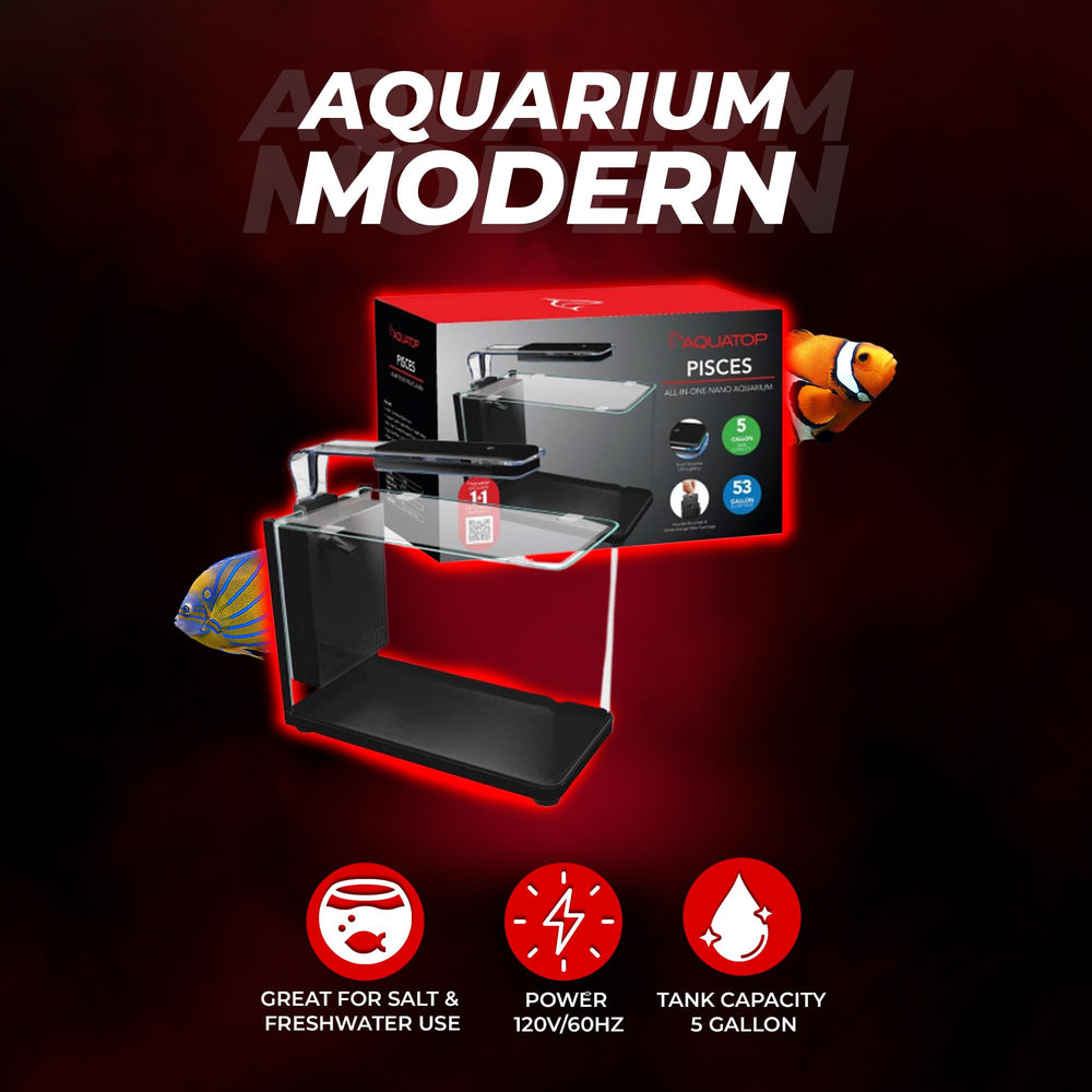 Aquatop Pisces uso en agua dulce y salada, versátil para especies pequeñas