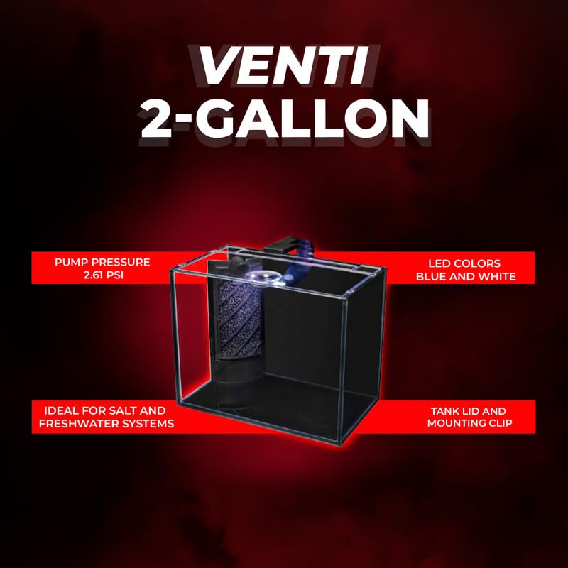 Acuario Aquatop Venti vidrio duradero para rendimiento fiable.