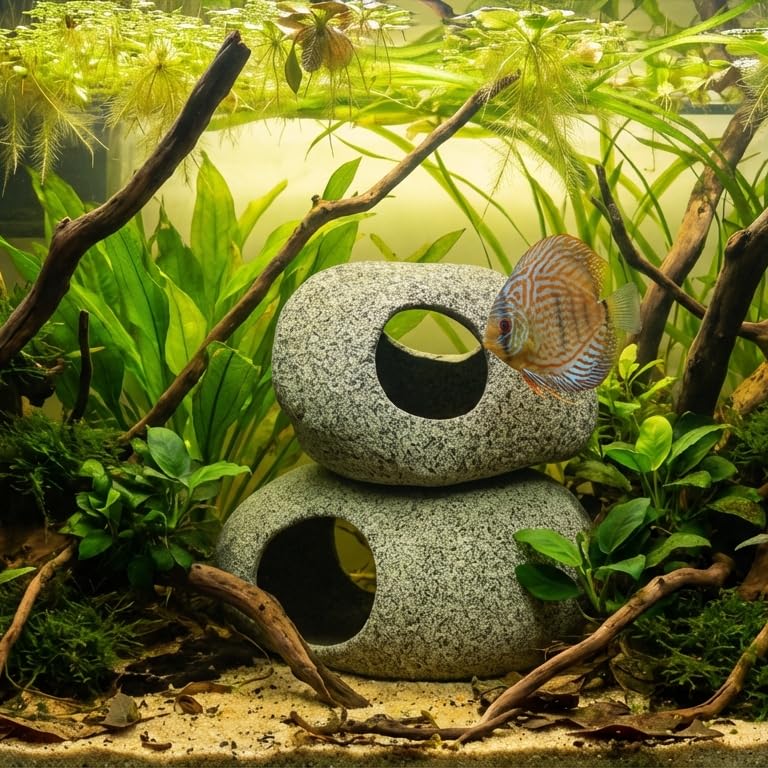 Aquazoo decoración zen para acuario, añade textura natural y equilibrio.