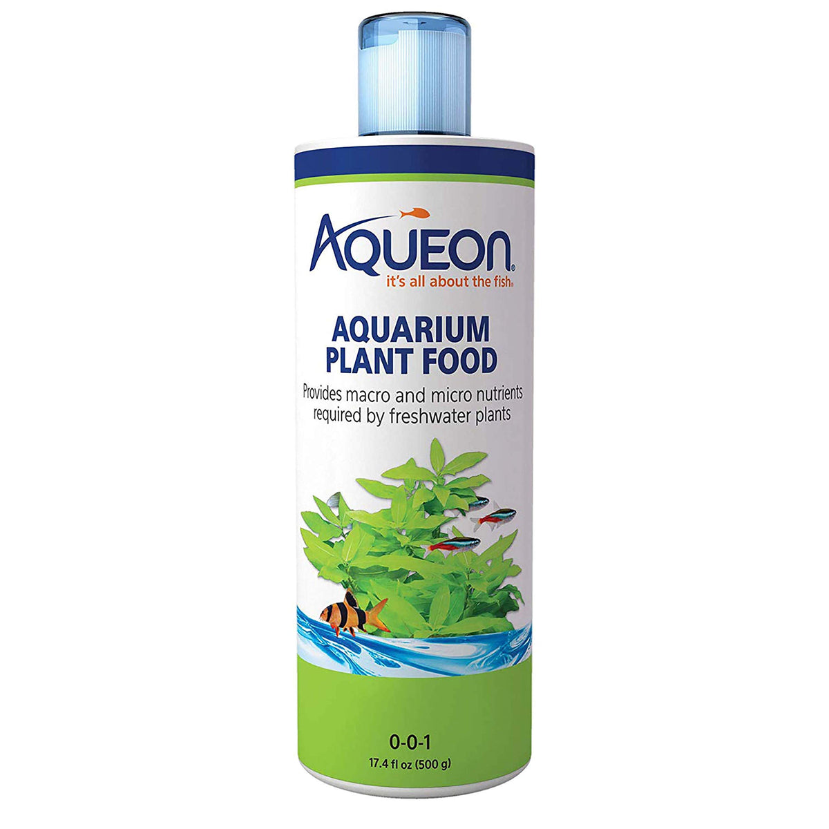 Aqueon Plant Food para acuario, botella de 17.4 onzas favorece crecimiento de hojas