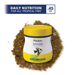 Aqueon Hojuelas Tropical con textura visible, favorecen ingesta eficiente.