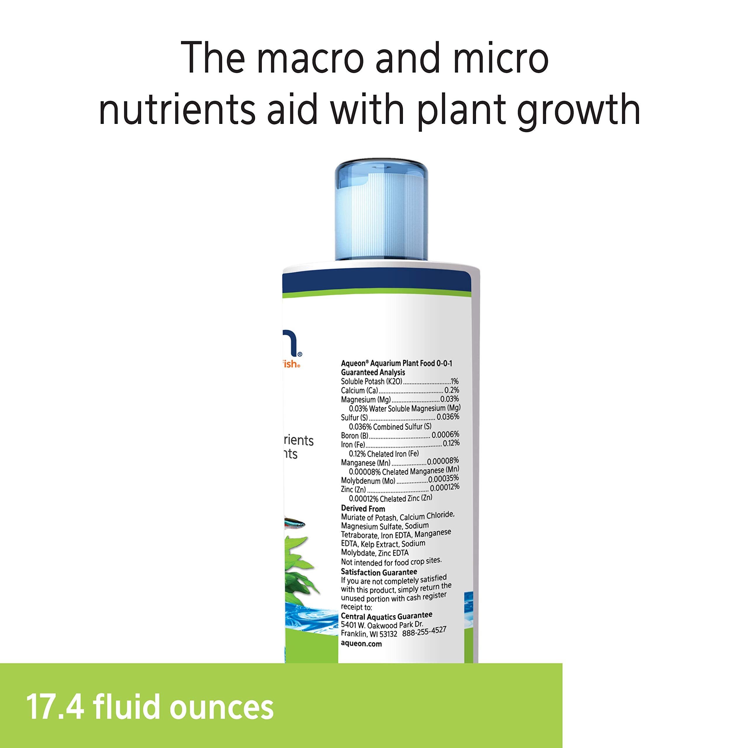 Aqueon nutriente para plantas, macro y micro, crecimiento equilibrado