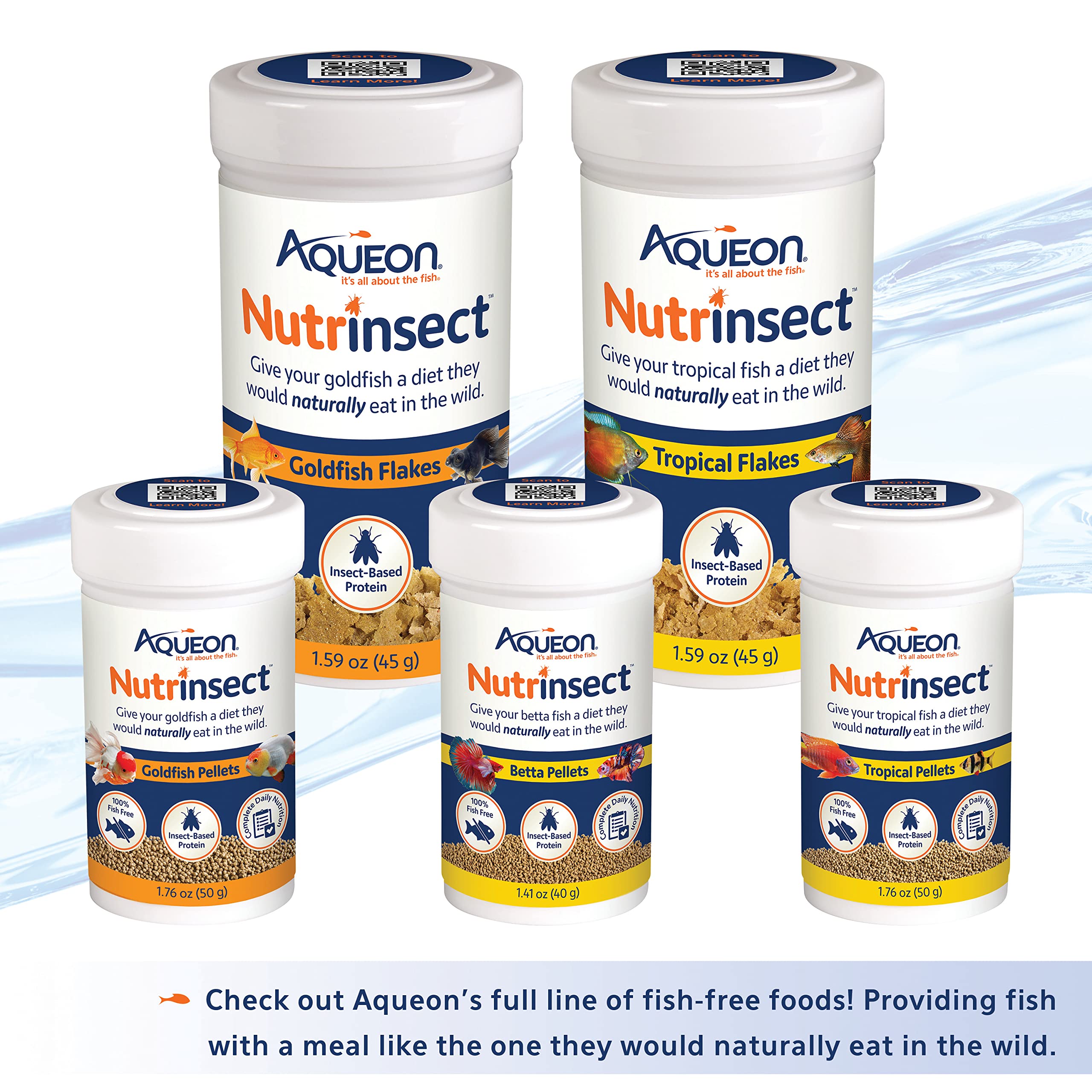 Aqueon Nutrinsect coloración impulsada por spirulina, escamas vibrantes