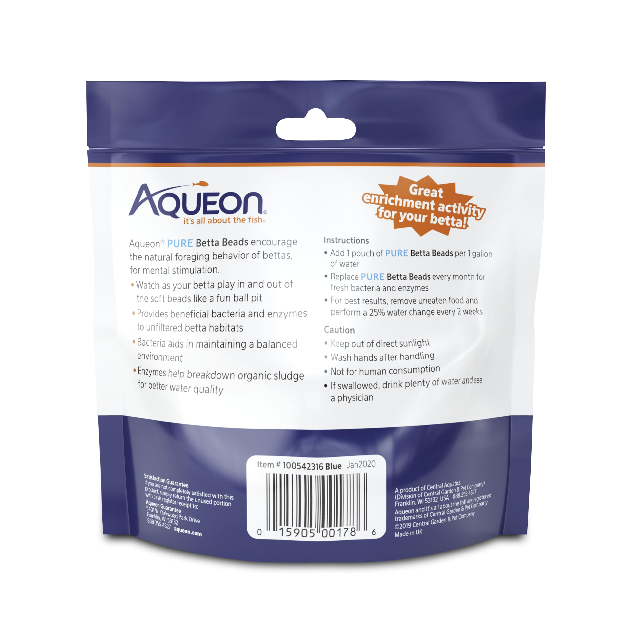 Cambio mensual recomendado para mantener la claridad con Betta Beads