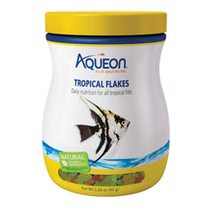 Aqueon Tropical Flakes, alimento para la superficie, facilita la ingesta diaria.