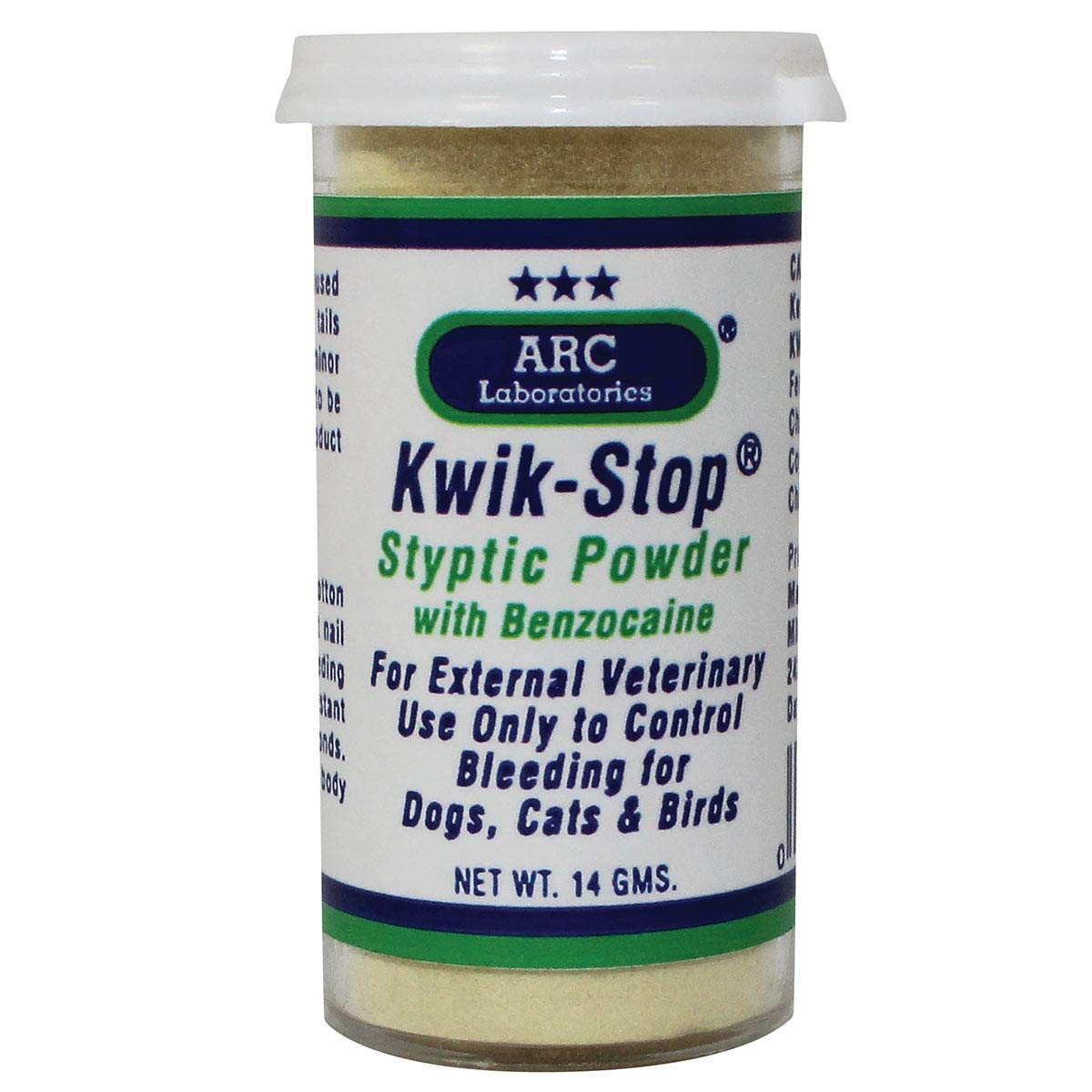ARC INTERNATIONAL Kwik-Stop polvo hemostático para perros y gatos deteniendo sangrado en uñas