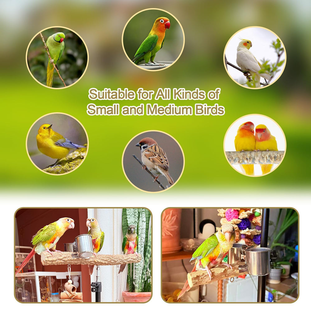 Apto para aves pequeñas y medianas con la percha Arfubye.