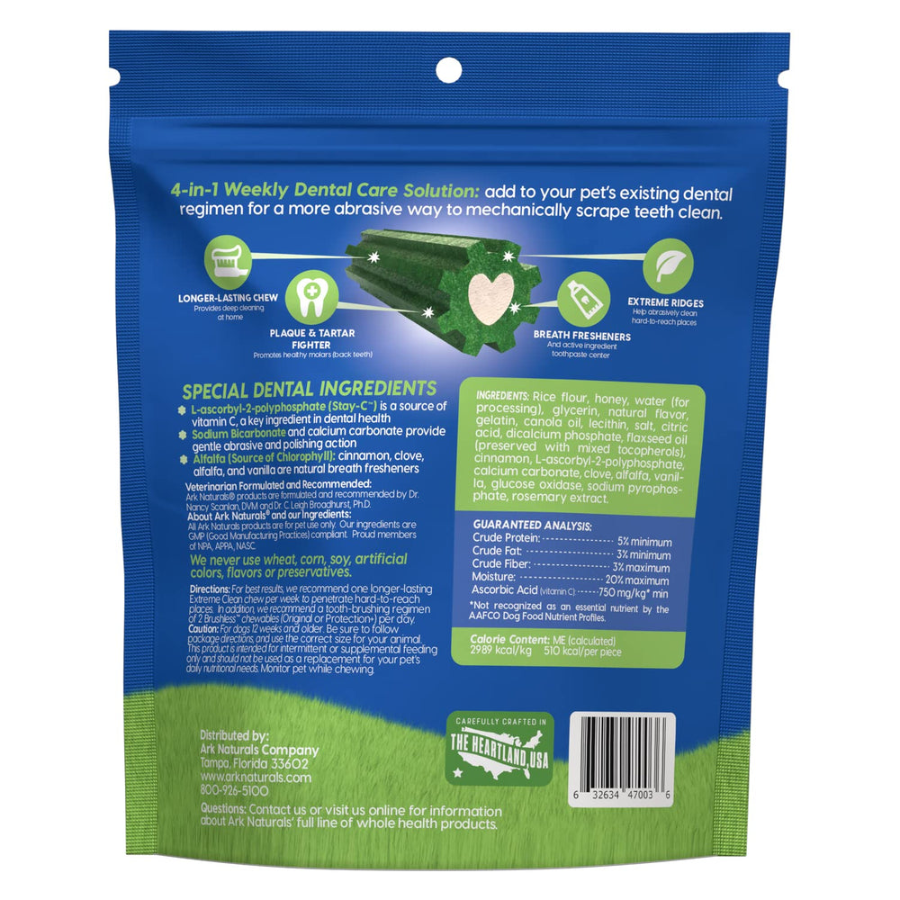 Ark Naturals Extreme Clean: ranuras profundas del exterior para eliminar manchas y pulir dientes.