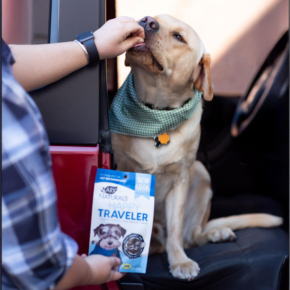 Envase ARK NATURALS Happy Traveler de calidad USA para mascotas
